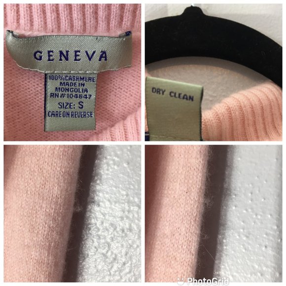 Geneva Blush Pastel Pink Cashmere Sweater *Valentine's Day* Super Soft Cashmere - Picture 11 of 11